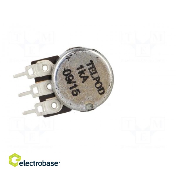 Potentiometer: shaft | single turn | 1kΩ | 100mW | ±20% | PCB,on panel фото 5