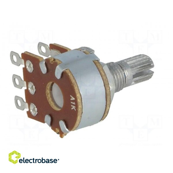 Potentiometer: shaft | single turn | 1kΩ | 63mW | ±20% | on cable | 6mm image 6