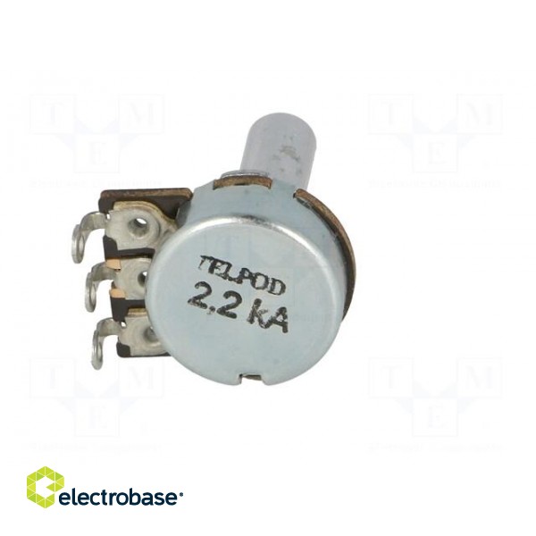 Potentiometer: shaft | single turn | 2.2kΩ | 100mW | ±20% | 6mm | mono image 5