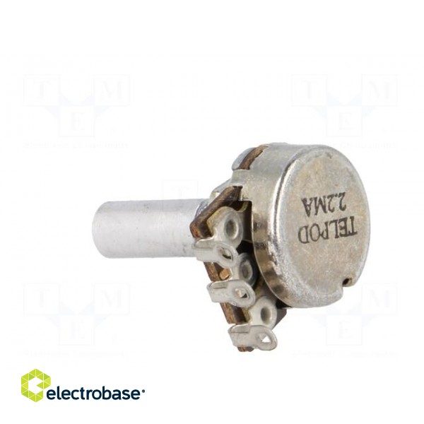 Potentiometer: shaft | single turn | 2.2MΩ | 100mW | ±30% | 6mm | mono фото 4