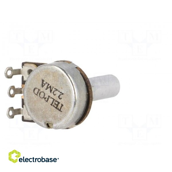 Potentiometer: shaft | single turn | 2.2MΩ | 100mW | ±30% | 6mm | mono image 6