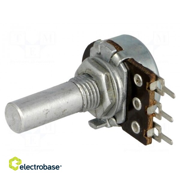 Potentiometer: shaft | single turn | 220kΩ | 100mW | ±20% | 6mm | mono фото 1