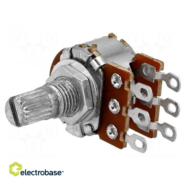 Potentiometer: shaft | single turn | 220kΩ | 125mW | ±20% | on cable image 1