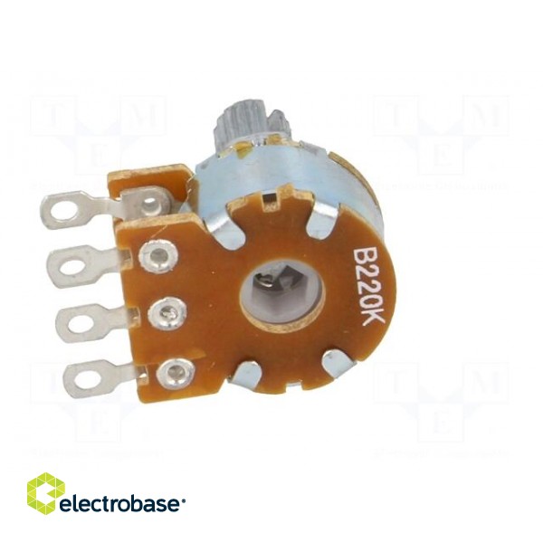 Potentiometer: shaft | single turn | 220kΩ | 125mW | ±20% | on cable фото 5