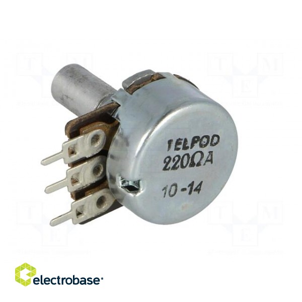 Potentiometer: shaft | single turn | 220Ω | 200mW | ±20% | THT | 6mm | mono фото 4