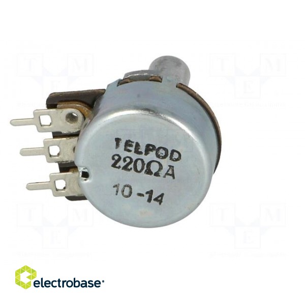 Potentiometer: shaft | single turn | 220Ω | 200mW | ±20% | THT | 6mm | mono фото 5