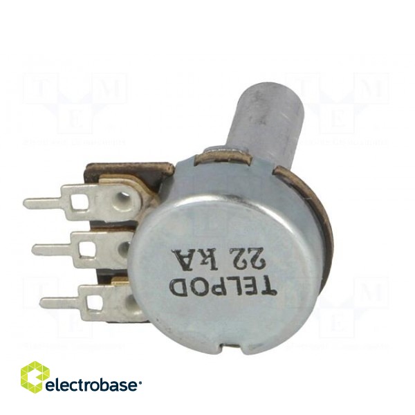 Potentiometer: shaft | single turn | 22kΩ | 100mW | ±20% | PCB,on panel фото 5