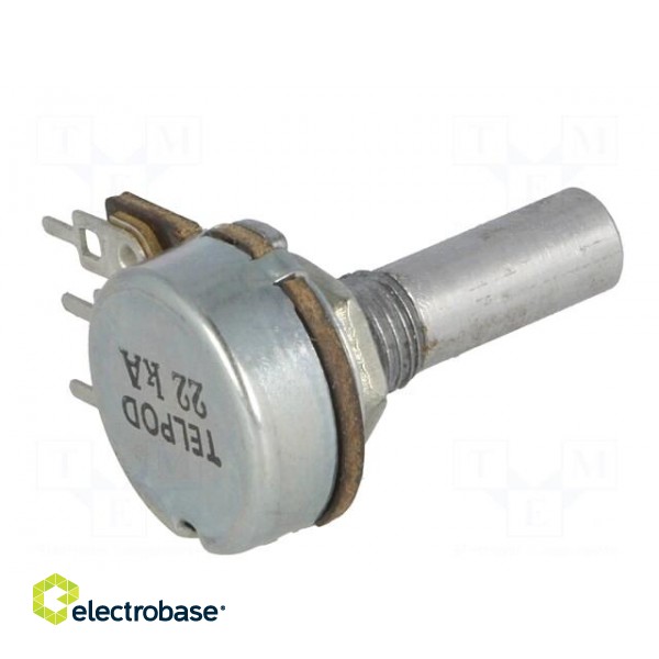 Potentiometer: shaft | single turn | 22kΩ | 100mW | ±20% | PCB,on panel image 6