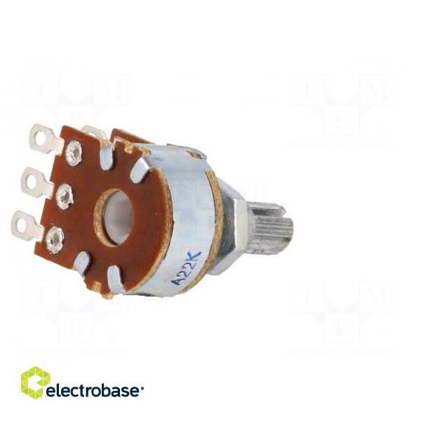 Potentiometer: shaft | single turn | 22kΩ | 63mW | ±20% | on cable | 6mm image 6