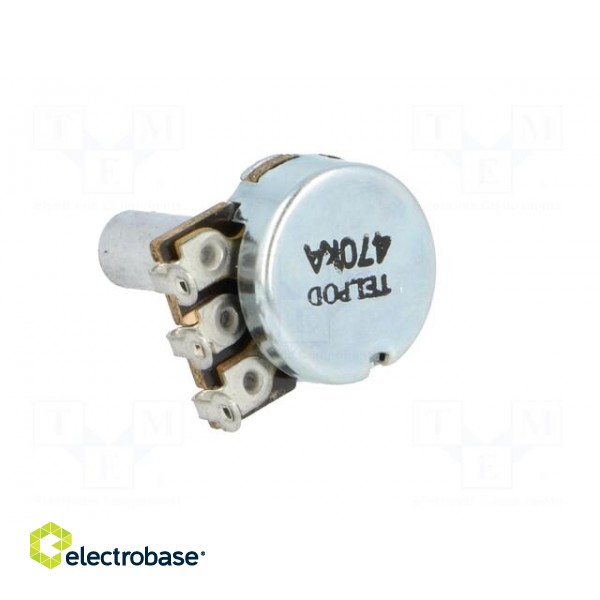 Potentiometer: shaft | single turn | 470kΩ | 100mW | ±30% | 6mm | mono фото 4