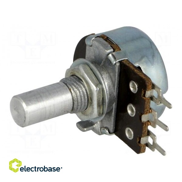 Potentiometer: shaft | single turn | 470kΩ | 200mW | ±30% | THT | 6mm фото 1