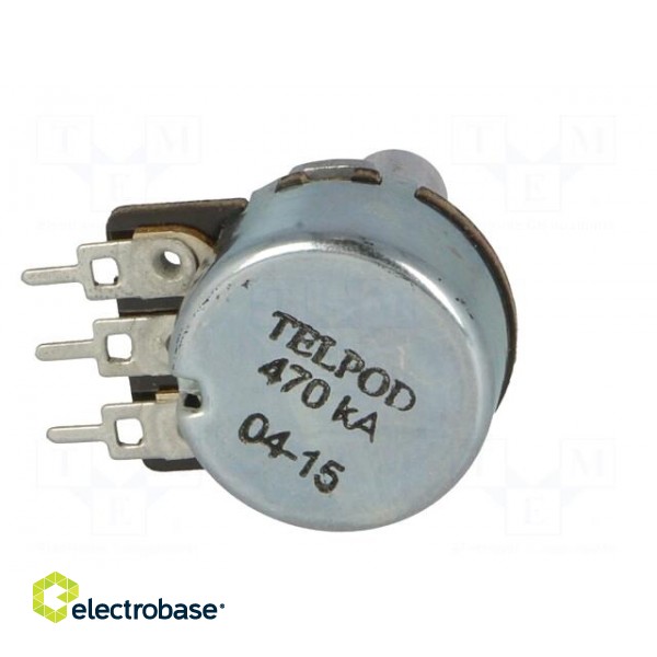 Potentiometer: shaft | single turn | 470kΩ | 200mW | ±30% | THT | 6mm фото 5