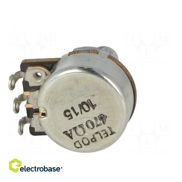 Potentiometer: shaft | single turn | 470Ω | 200mW | ±20% | soldered | 6mm paveikslėlis 5