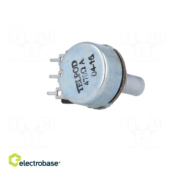 Potentiometer: shaft | single turn | 470Ω | 200mW | ±20% | THT | 6mm | mono фото 6