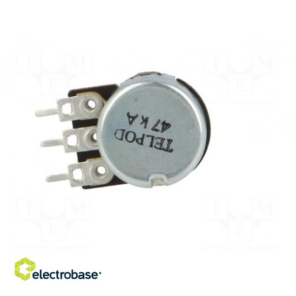 Potentiometer: shaft | single turn | 47kΩ | 100mW | ±20% | PCB,on panel фото 5