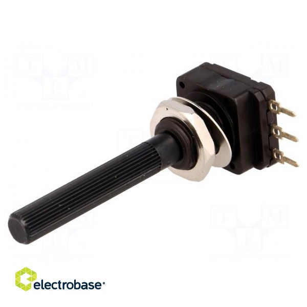 Potentiometer: shaft | single turn | 5kΩ | 100mW | THT | 6mm | plastic фото 1