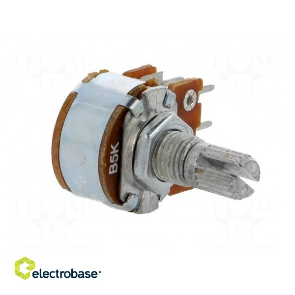 Potentiometer: shaft | single turn | 5kΩ | 125mW | ±20% | THT | 6mm | metal фото 8