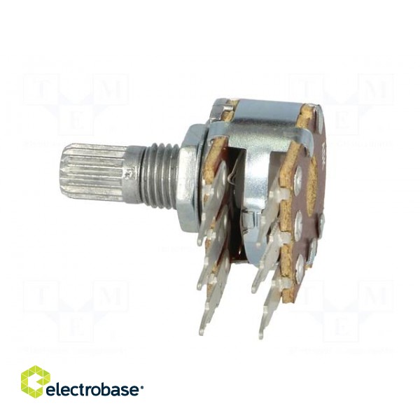 Potentiometer: shaft | single turn | 5kΩ | 63mW | ±20% | THT | 6mm | metal image 3