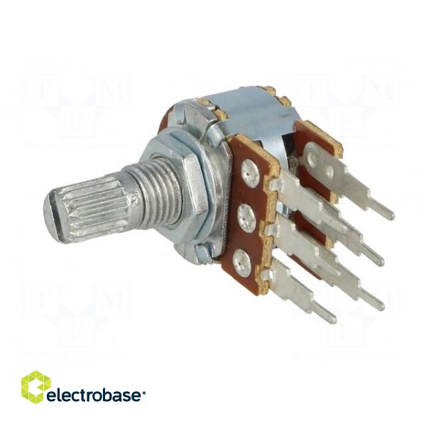 Potentiometer: shaft | single turn | 5kΩ | 63mW | ±20% | THT | 6mm | metal фото 2