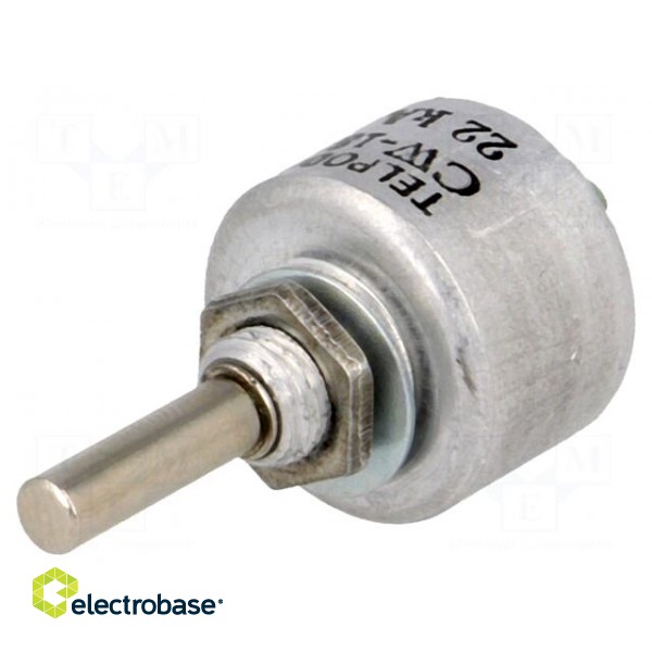 Potentiometer: shaft | single turn | 22kΩ | 1W | ±20% | 4mm | linear | THT image 1