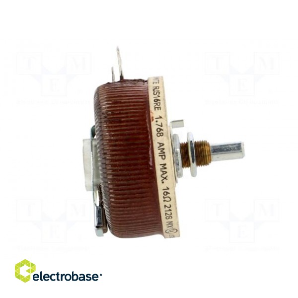 Potentiometer: shaft | 16Ω | 50W | 6.35mm | Shaft: D spring | wirewound фото 7