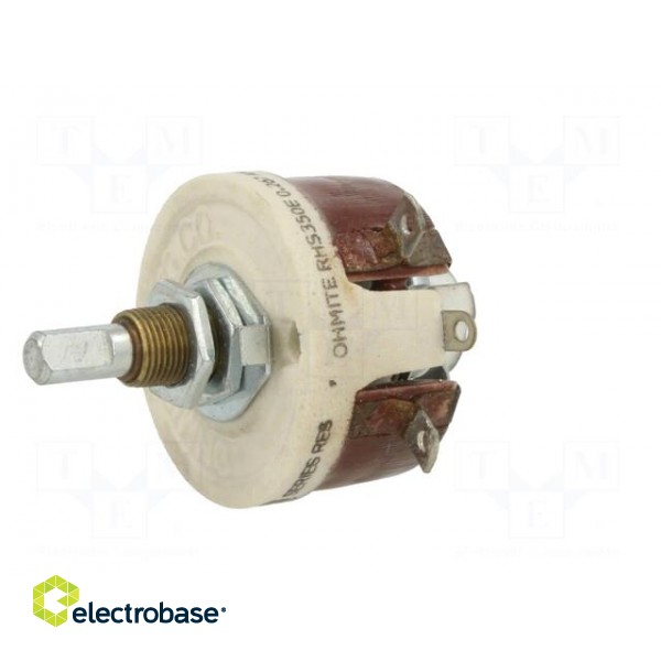 Potentiometer: shaft | 350Ω | 25W | 6.35mm | Shaft: smooth | wirewound image 2