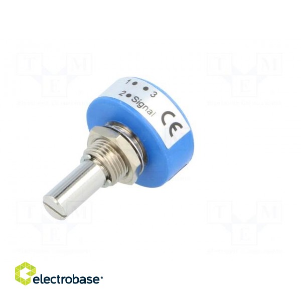 Potentiometer: shaft | single turn | 10kΩ | ±20% | 1W | linear | 6.35mm paveikslėlis 2