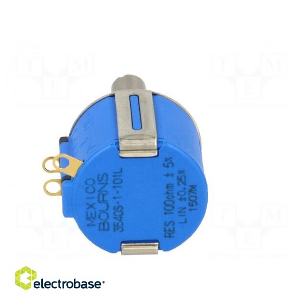 Potentiometer: shaft | multiturn | 100Ω | 2W | ±5% | 6.35mm | linear | IP40 image 5