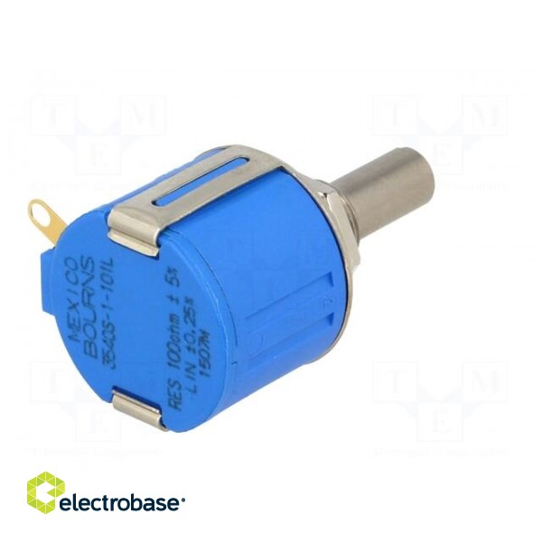 Potentiometer: shaft | multiturn | 100Ω | 2W | ±5% | 6.35mm | linear | IP40 image 6