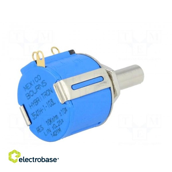 Potentiometer: shaft | multiturn | 10kΩ | 2W | ±10% | 6.35mm | linear фото 6