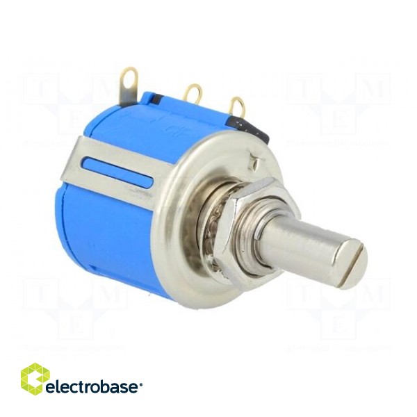 Potentiometer: shaft | multiturn | 10kΩ | 2W | ±10% | 6.35mm | linear paveikslėlis 8