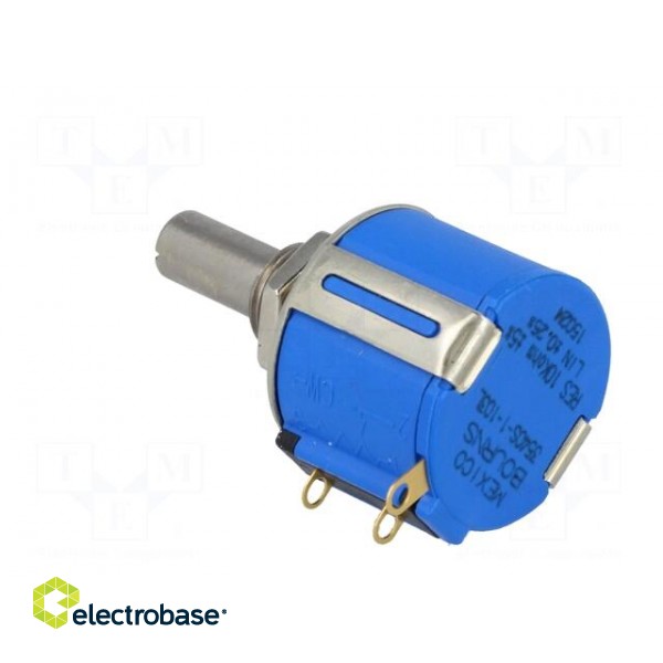 Potentiometer: shaft | multiturn | 10kΩ | 2W | ±5% | 6.35mm | linear | IP40 image 4