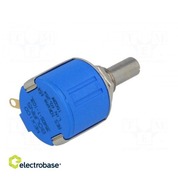 Potentiometer: shaft | multiturn | 10kΩ | 2W | ±5% | 6.35mm | linear | IP40 фото 6