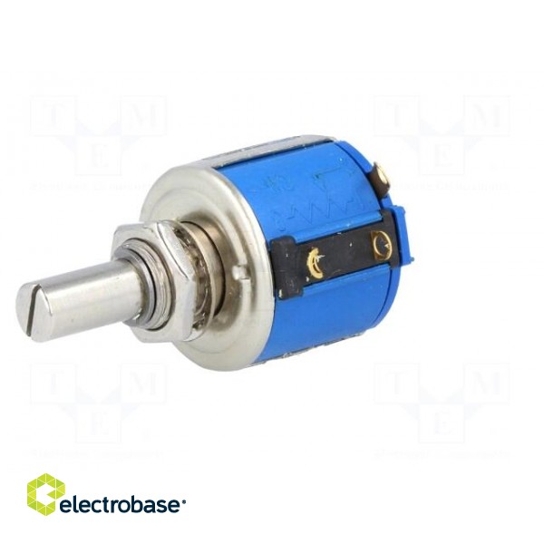 Potentiometer: shaft | multiturn | 2kΩ | 1W | ±5% | 6.35mm | linear | IP40 фото 2