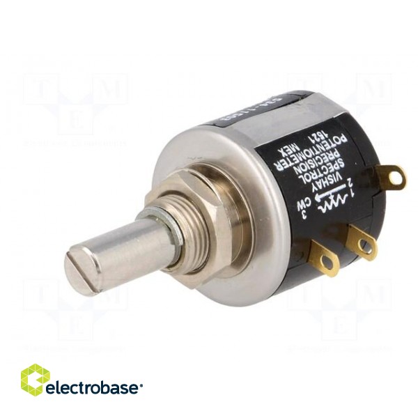 Potentiometer: shaft | multiturn | 50kΩ | 2W | ±5% | 6.35mm | Series: 534 image 2