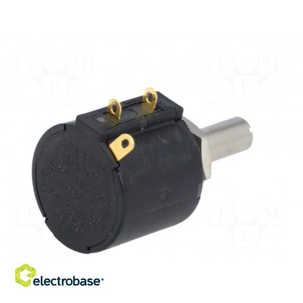 Potentiometer: shaft | multiturn | 5kΩ | 1.5W | ±3% | 6.35mm | linear paveikslėlis 6