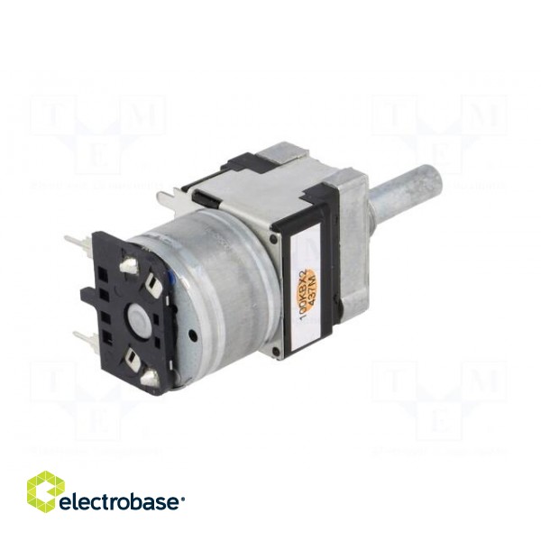 Potentiometer: shaft | 50mW | 100kΩ | ±20% | 300° | for PCB | linear image 6