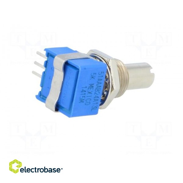 Potentiometer: shaft | THT | 1W | 5kΩ | ±10% | 290° | for PCB | linear | IP64 image 6