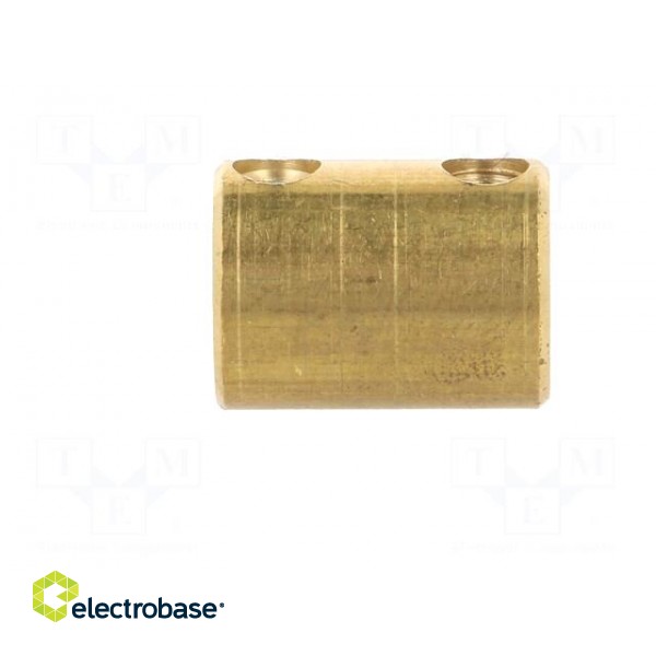Adapter | brass | Øshaft: 4mm | copper | Shaft: smooth | Hole diam: 4mm image 3