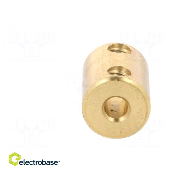 Adapter | brass | Øshaft: 4mm | copper | Shaft: smooth | Hole diam: 4mm фото 5