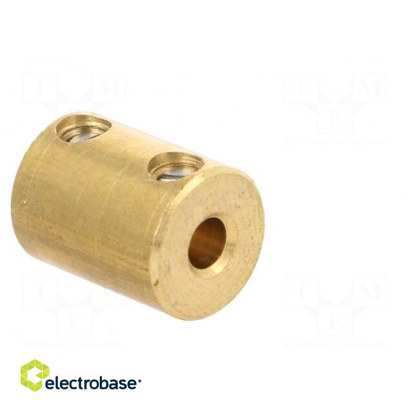 Adapter | brass | Øshaft: 4mm | copper | Shaft: smooth | Hole diam: 4mm фото 8