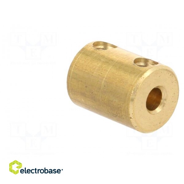 Adapter | brass | Øshaft: 4mm | copper | Shaft: smooth | Hole diam: 4mm фото 4
