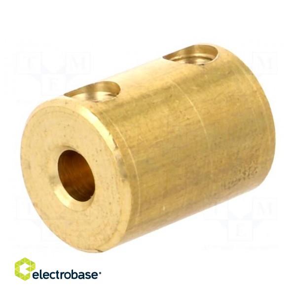Adapter | brass | Øshaft: 4mm | copper | Shaft: smooth | Hole diam: 4mm image 1