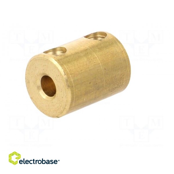 Adapter | brass | Øshaft: 4mm | copper | Shaft: smooth | Hole diam: 4mm image 2