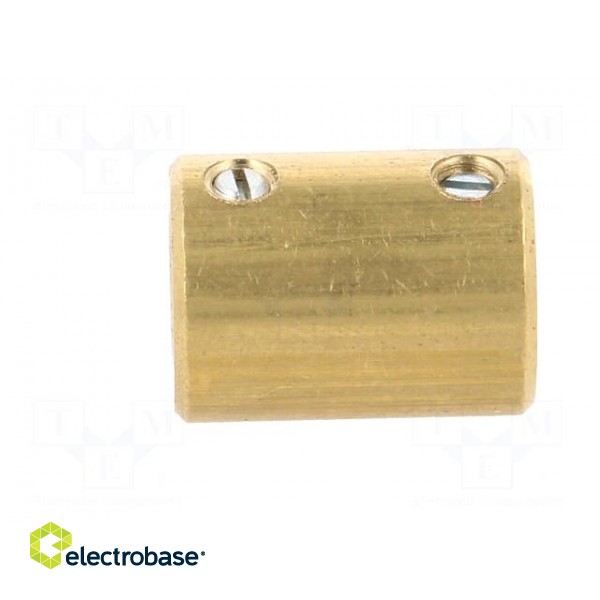 Adapter | brass | Øshaft: 6mm | copper | Shaft: smooth | Hole diam: 4mm image 3