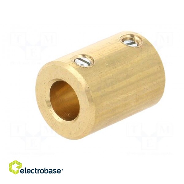 Adapter | brass | Øshaft: 6mm | copper | Shaft: smooth | Hole diam: 4mm фото 2