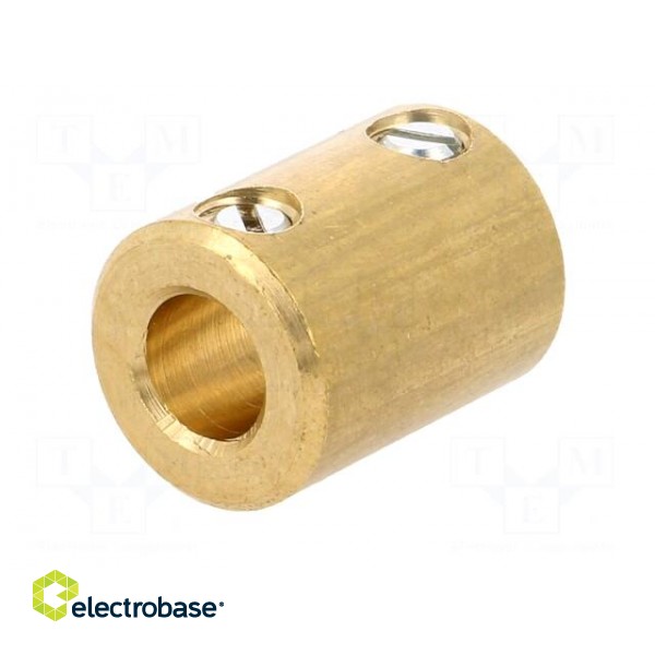 Adapter | brass | Øshaft: 6mm | copper | Shaft: smooth | Hole diam: 6mm image 2