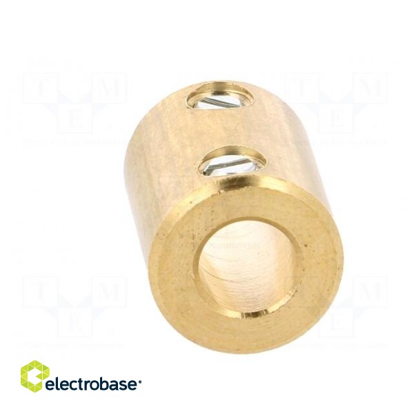 Adapter | brass | Øshaft: 6mm | copper | Shaft: smooth | Hole diam: 6mm image 5