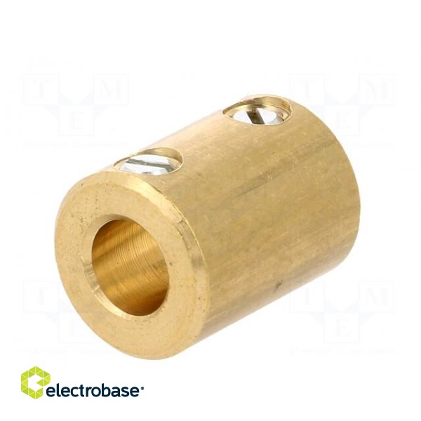 Adapter | brass | Øshaft: 6mm | copper | Shaft: smooth | Hole diam: 6mm paveikslėlis 6