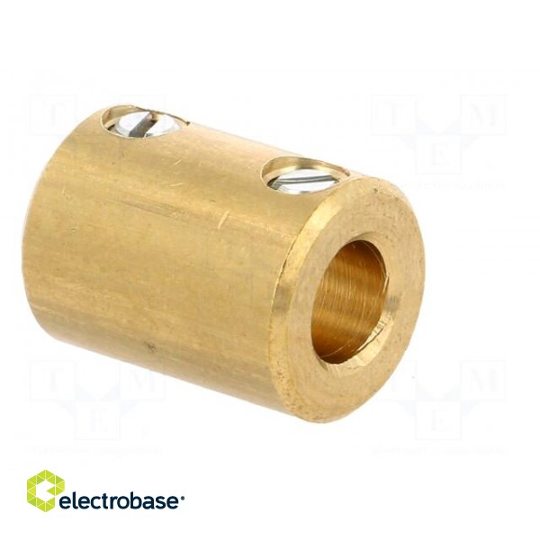 Adapter | brass | Øshaft: 6mm | copper | Shaft: smooth | Hole diam: 6mm фото 8